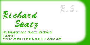 richard spatz business card